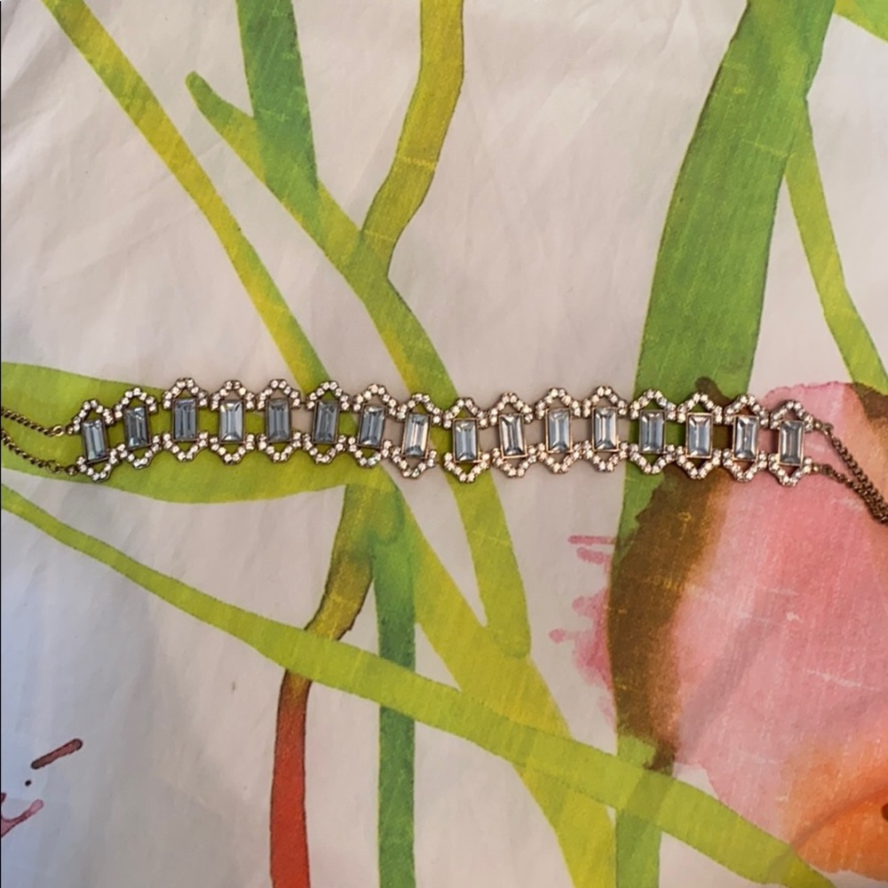 Gold bejeweled choker